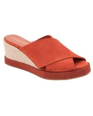 Andre Assous Filo Sole Motion Espadrille Wedge Slide Sandal - Red