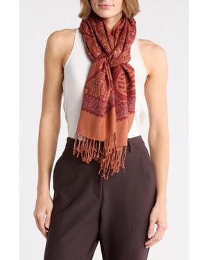 La Fiorentina Paisley Print Scarf - Red