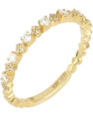 Bony Levy Liora Diamond Stacking Ring - Metallic