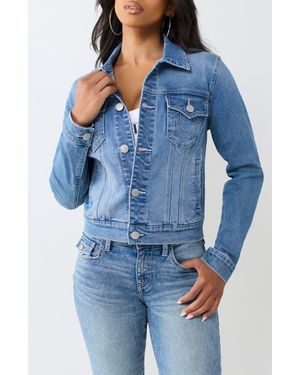 TRUE RELIGION Jesse Heart Denim Jacket - Blue