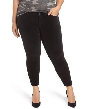 Slink Jeans Velvet Skinny Ankle Jeans - Black