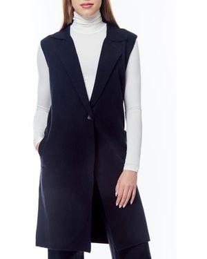 Love By Design Whitney Longline Vest - Blue
