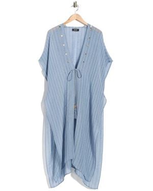 BCBGeneration Pinstripe Woven Duster - Blue