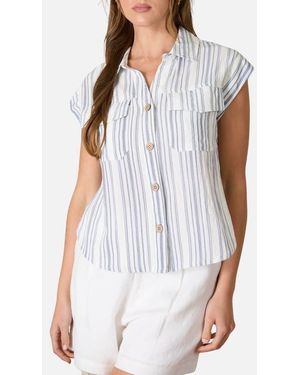 Blu Pepper Stripe Shirt - White