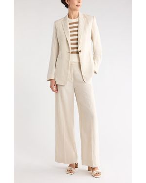 Nordstrom Rack Classic Fit Linen Blend Blazer - Natural