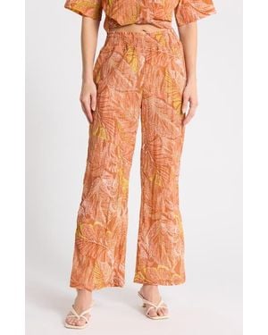DR2 by Daniel Rainn Smocked Wide Leg Pants - Orange