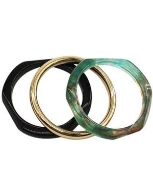 Panacea Set Of 3 Bangles - Green