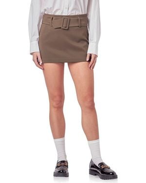 English Factory Belted Skort - Gray