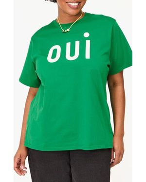 Clare V. Original Oui Graphic T-Shirt - Green