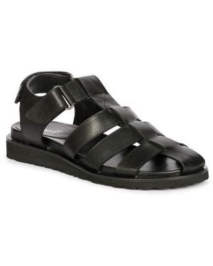 Saint G. Neive Ankle Strap Fisherman Sandal - Black