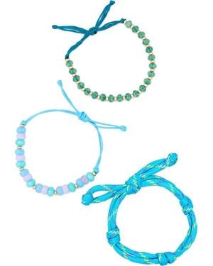 Leith 3-Pack Assorted Slider Bracelets - Blue