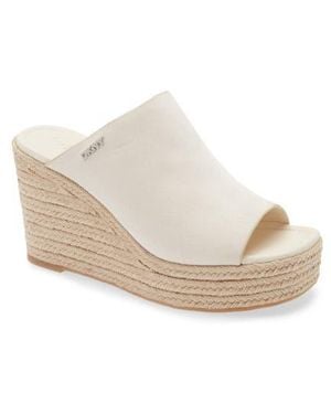 DKNY Maryn 2 Espadrille Wedge Sandal - White