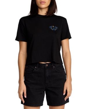 Volcom Dial Crop Graphic T-Shirt - Black