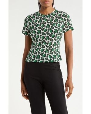 Diane von Furstenberg Short Sleeve Crewneck Top - Green