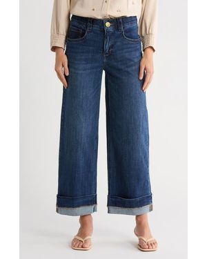 Democracy Crop Cuffed Jeans - Blue