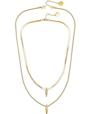 Vince Camuto Set Of 2 Layered Necklaces - Metallic