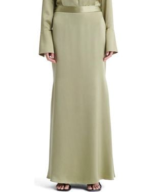 Twp Twp At Last Silk Maxi Skirt In Sage At Nordstrom, Size 0 - Green