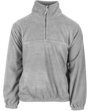 Burnside Polar Fleece Quarter Zip Sweatshirt - Gray