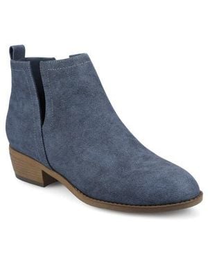 Journee Collection Journee Rimi Split Side Bootie - Blue