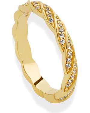 MOD AND JO Nadia Twisted Pavé Band Ring - Metallic