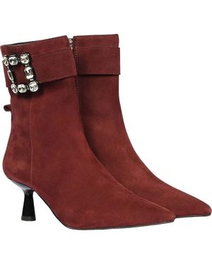 Saint G. Eishi Pointed Toe Bootie - Red
