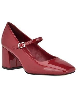 Calvin Klein Jatlee Block Heel Pump - Red
