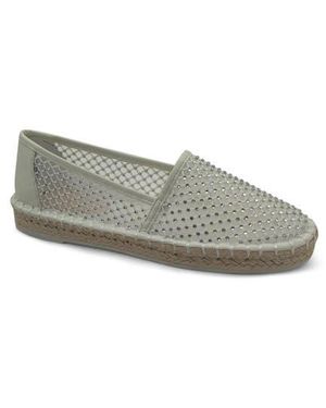 Kenneth Cole Bonnie Rhinestone Espadrille Flat - Gray