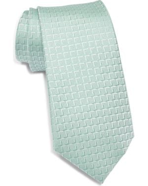 Calvin Klein Foster Grid Jacquard Tie - Blue