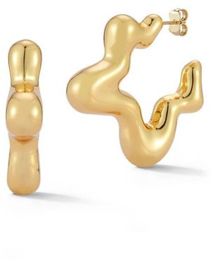 Chloe and Madison Bold Hoop Earrings - Metallic