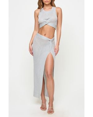 LSPACE Heart Of Metallic Cover-Up Skirt - White