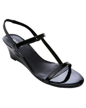 Vaneli Mohan T-Strap Wedge Sandal - Black
