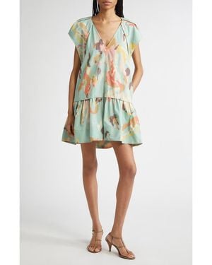 A.L.C. Ember Abstract Print Minidress - Multicolor