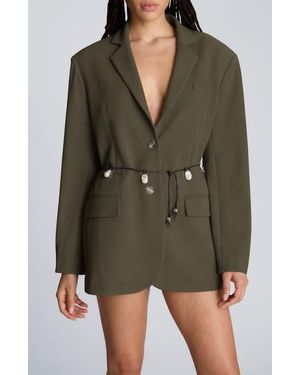 Kenneth Cole Two-Button Boyfriend Blazer - Green