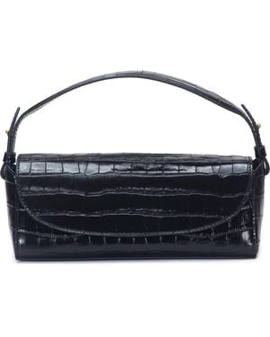 Vince Mini Sabrina Croc Embossed Leather Top Handle Bag - Blue