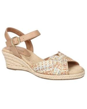 Easy Street Miramar Ankle Strap Wedge Sandal - Natural
