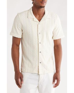 INDUSTRY REPUBLIC CLOTHING Textured Terry Camp Shirt - Natural