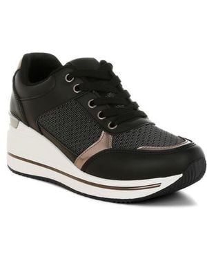 LONDON RAG Vespera Wedge Sneaker - Black