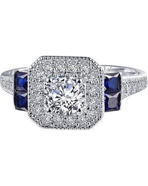 Lafonn Art Deco Simulated Diamond Ring - Blue