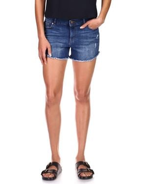 DL1961 Karlie Cutoff Denim Boyfriend Shorts - Blue
