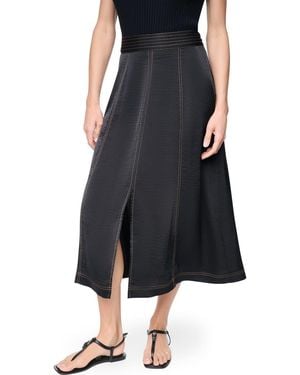 DKNY Satin Midi Skirt - Black