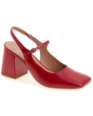 Linea Paolo Madona Mary Jane Pump - Red