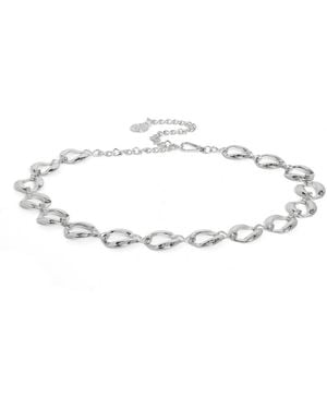 Steve Madden Organic Ring Chain Belt - Metallic