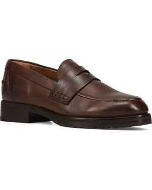 Frye Melissa Lug Sole Penny Loafer - Brown