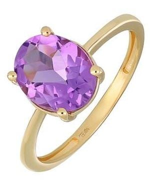 Bony Levy 14K Oval Semiprecious Stone Ring - Purple