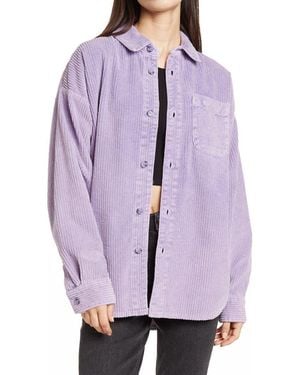 BDG Corduroy Shirt Jacket - Purple