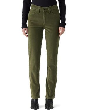 Levi's 724 High Waist Straight Leg Corduroy Jeans - Green