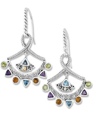Samuel B. Multistone Fan Drop Earrings - White