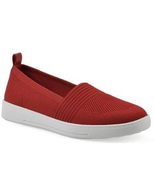 White Mountain Upright Woven Slip-On Sneaker - Red