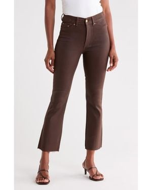 DL1961 Bridget Instasculpt High Rise Bootcut Crop Jeans - Brown