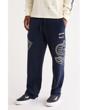 BBCICECREAM Dual Graphic Cotton Sweatpants - Blue